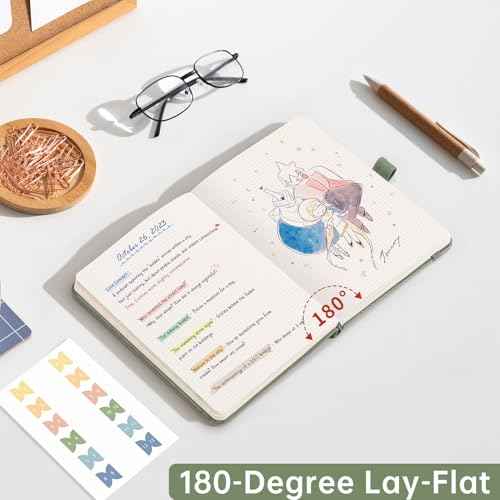 2026-2027 Monthly Planner, Jan 2026 - Dec 2027, Pocket Size (4.3" x 5.9"), 2026-2027 Calendar, 24 Self-adhesive Monthly Tabs, Leather Hardcover, 100 GSM Thick Paper (Light Green)