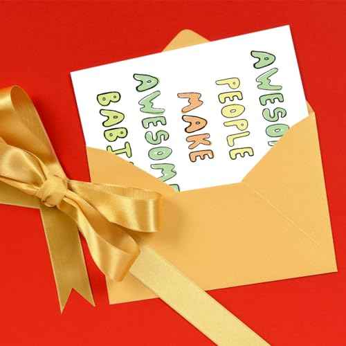 UUEFKTN Cute Baby Shower Card Gift for New Mum Dad Friend Him Her, Funny New Baby Arrival Expecting Card for Women Men, Congratulations Pregnancy Gift