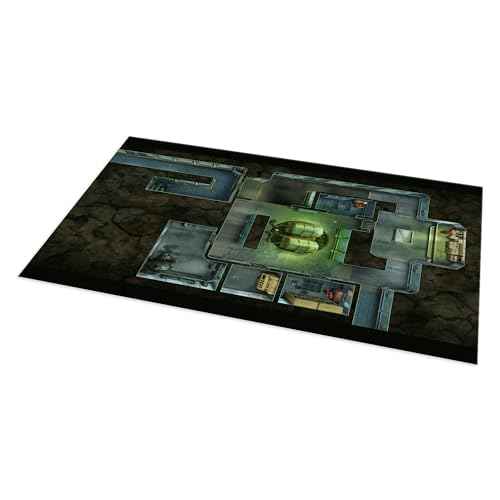 Modiphius Entertainment: Fallout: The Roleplaying Game - Map Pack 1: Vault - RPG Accessory, 32 Page Softcover Booklet & 4 Double-Sided Poster Maps