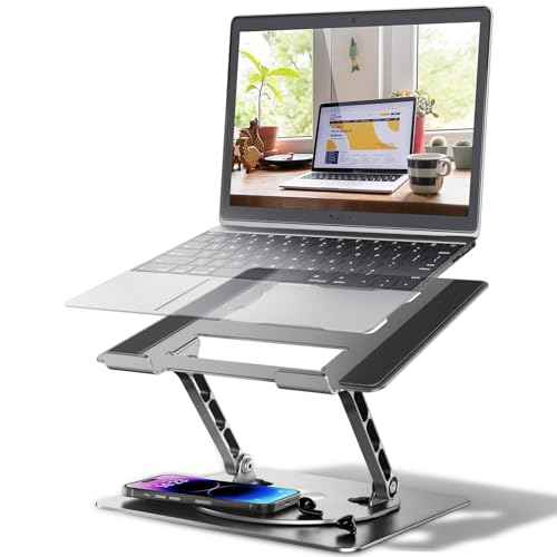 DUCHY Adjustable 360¡Æ Rotating Laptop Stand - Ergonomic, Portable, 22Lbs Heavy Duty - Compatible with MacBook Air/Pro & All 17-Inch Laptops