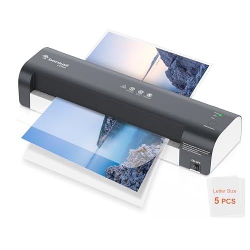 Bonsaii 13 Inch Laminator Machine with Never Jam Technology, Laminator Machine 11x17 Inch with Laminating Sheets, Laminating Machine for Home, Office, and Classroom Organization Supplies - L318-A