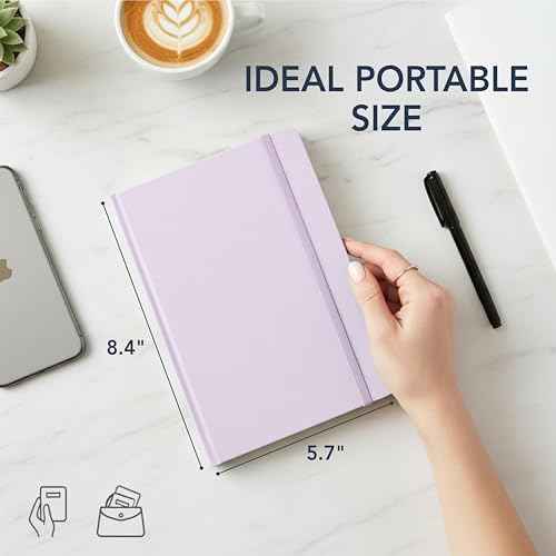 Mr. Pen- Dotted Journal Notebook, A5 Midium Size (5.7"x8.4"), 160 Pages/80 Sheets, Fabric Hardcover, 100 GSM Thick Paper, Buller Dotted Journal