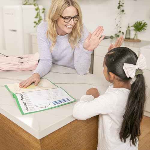 ECR4Kids 2-Pocket Parent-Teacher Classroom Communication Folder, School Supplies, Assorted, 36-Piece