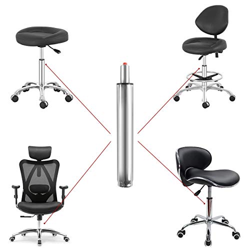 Office Chair Cylinder Replacement-(Height Extension:11.5" to 17.8''),Universal Size Replacement for Most Stool Chairs,Smooth and Noiseless(Stroke 6.3'')