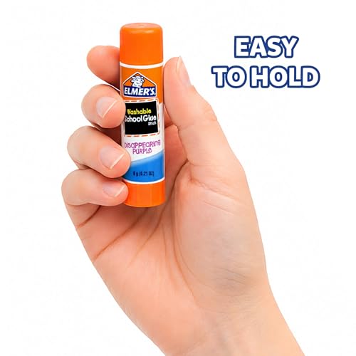 Elmer's Disappearing Purple School Glue Sticks - 30 Pack, 7g, Washable, Safe for Classroom & Crafts