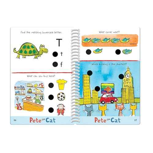 Educational Insights Hot Dots Jr. Pete The Cat - I Love Preschool Set with Interactive Pen, Math & Reading Workbooks, 200+ Multi-Subject Lessons, Ages 3+