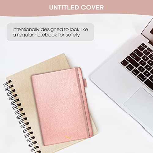 Taja Password Keeper Book with Alphabetical Tabs, Small Password Books for Seniors, Password Notebook for Internet Website Address Log in Detail, Password Logbook to Help You Stay Organized - Rose Gold