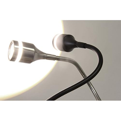Adesso 3219-01 Prospect 45"-56" LED Floor Lamp, Black, Smart Outlet Compatible