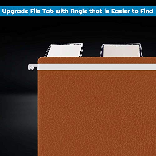 Selizo Transparent File Folder Tabs - 100 Sets 2" Hanging Labels with Inserts