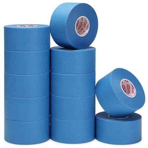12 Rolls Blue Painters Tape 2 Inch Wide Painters Tape Bulk 1.89In ¡¿ 660 Total Yd Multi-Purpose Blue Masking Tape for Wall Painting Color Separation Edge Repair Car
