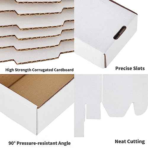 50 Pack 6x4x2 inches Small Shipping Boxes, Kraft Corrugated Cardboard Boxes for Mailing Packing, White