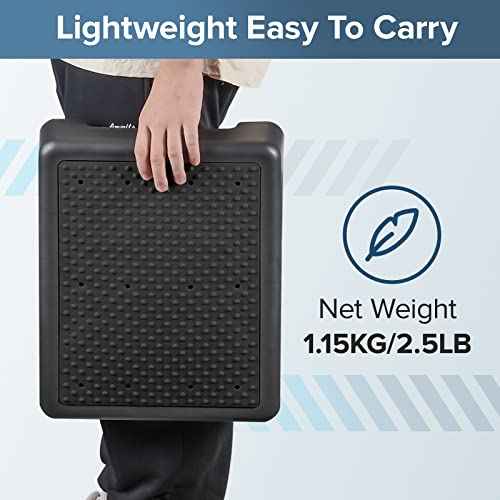 Non Slip One Step Stool for Seniors, Adults, Indoor/Outdoor Portable Stair Assist, Mobility Step Stool for Bedside, Car, Kitchen, Bathroom, Black