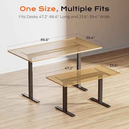 Huuger Dual Motor Electric Standing Desk Frame, Sit Stand up Desk Leg for 47.2¡± to 86.6¡± Desktop, Computer Desk Leg with Cable Tray, 3 Memory Height Presets, 2 Hooks, Black Frame Only