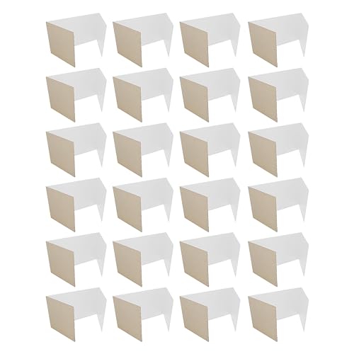 Flipside Products 12¡±x 48¡± White Study Carrels, Privacy Boards, Student Privacy and Focus Booth for The Classroom, Desk Divider Cubby for Tests, Made in USA - 24 Pack