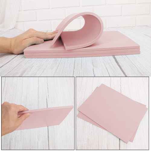 4 Pcs 8.5"x11" Rubber Carving Blocks, A4 Linoleum Blocks, Stamp Carving Blocks for Printmaking, Linocut Artists, Crafts and More,(Pink) by KUKLIPJIM.