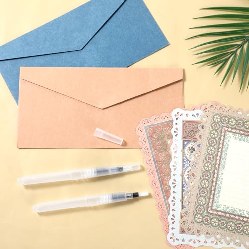 4 Pcs Envelope Moistener Pen Set with Nylon Brush for Office & Mailing
