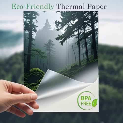 Thermal Printer Paper 8.5 x 11 Inch,Thermal Paper 8.5 x 11 Compatible with Portable Printer M08F-Letter, M832, M834, MT800,100 Sheets