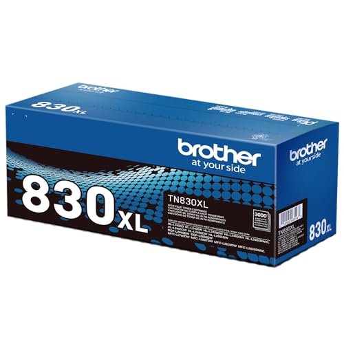 Brother TN830XL High Yield Black Toner Cartridge - Pack of 1 for Monochrome Laser Printers