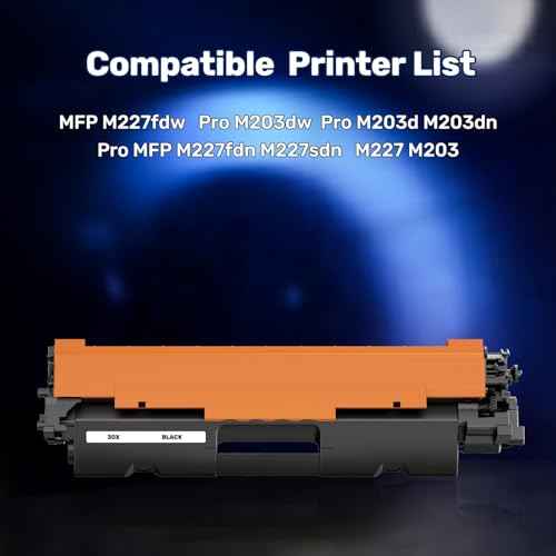 30X High Yield Black Toner with Chip Compatible for CF230X Cartridge Work with Laserjet M227fdw M227fdn M203dn M227sdn M203d M227 M203 Printer (Total 2 Pack)