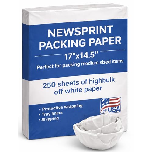 Newsprint Packing Paper Sheets for Moving – 250 newspaper-style ideal