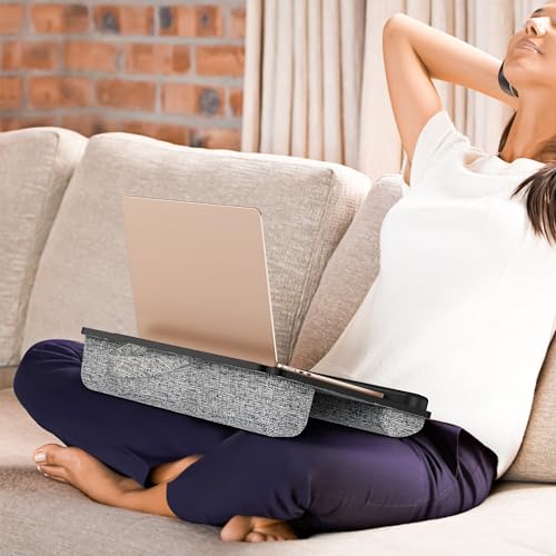 BESIGN LT08 Portable Laptop Stand with Cushion - Fits 10-14 Inch, Black & Gray