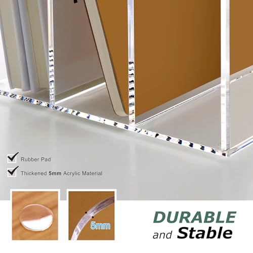 SANRUI B5 File Rack Acrylic 3 Slot Desk Organizer Workspace Sorter