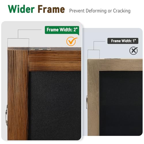 Brown TEAKMAMA 40x20 Inch A Frame Chalkboard Sign - Freestanding Double-Sided Menu Board