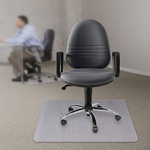Kuyal 36" x 48" Office Chair Mat for Low/No-Pile Carpets - Transparent 2.2mm Thick