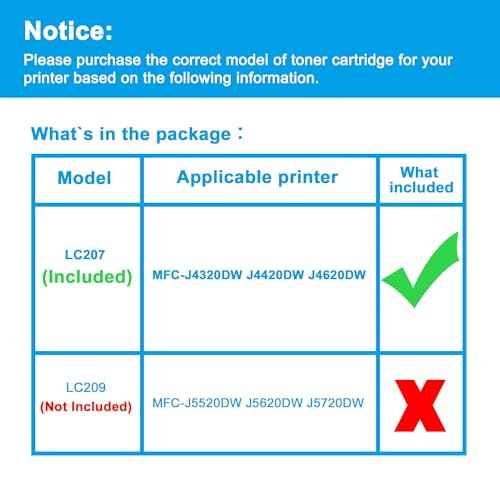 LCL Compatible Ink Cartridge Replacement for Brother LC207XXL LC205XXL LC207 LC205 LC207BK LC205C LC205M LC205Y XXL Super High Yield MFC-J4320DW J4620DW J4420DW (10-Pack 4Black 2Cyan 2Magenta 2Yellow)