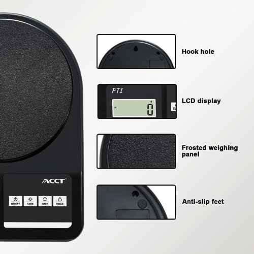 Postal Scale, Letter Scale 25lb-0.1oz High Accuracy, Shipping Scale for Office/Small Business/Mail/Envelope, 5 Units, Hold Function, Postage Scale with Battery