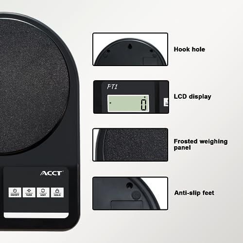 ACCT Digital Postal Scale 25lb High Accuracy with LCD Display & Multiple Units