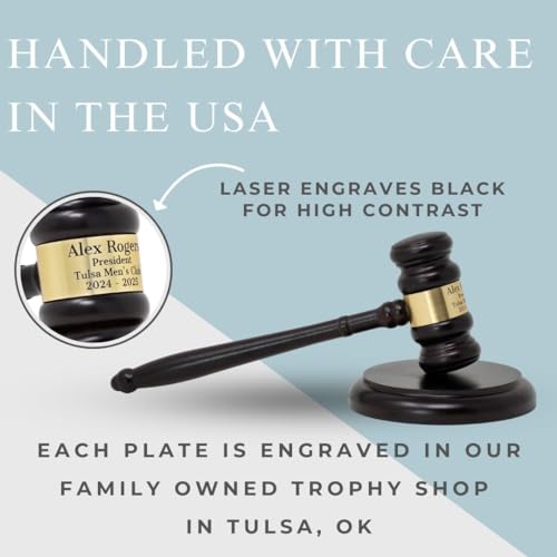 Personalized Wooden Gavel and Sound Block Set - Custom Engraved Judge & Office Decor