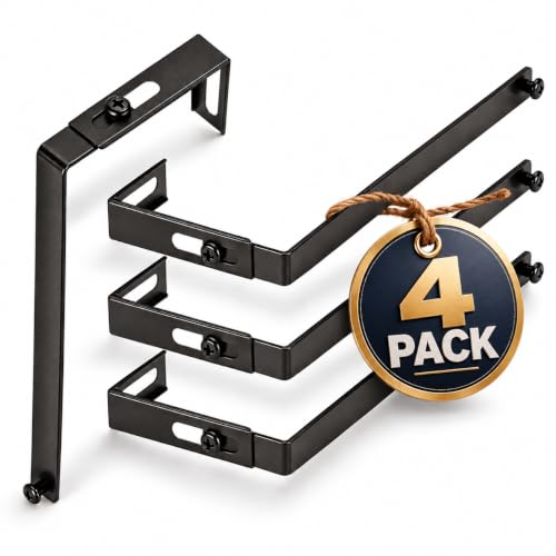Adjustable Cubicle Hangers Set of 4 - Office Wall Mounts for Whiteboards & Files