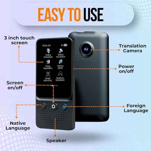 Language Translator Device, Voice/Text Bidirection Word Translator, 138 Languages Online/Offline Translator For business And Learning