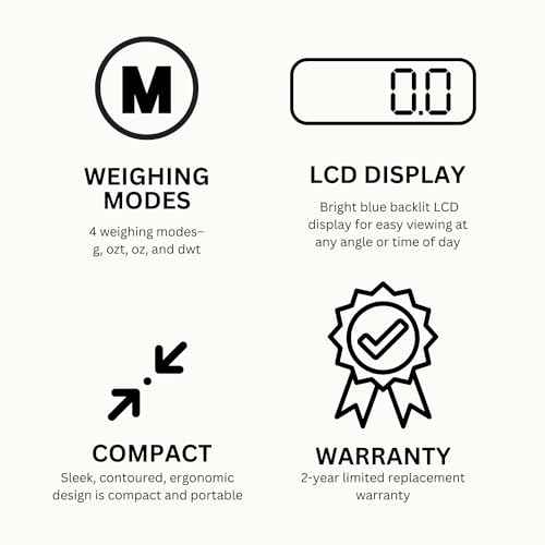 GemOro Platinum V600M | Durable Precise Jewelers Countertop Portable Mini Scale | Digital Precision Tool with Expert Professional Reading & Accuracy 600g x 0.1g Readability V Series