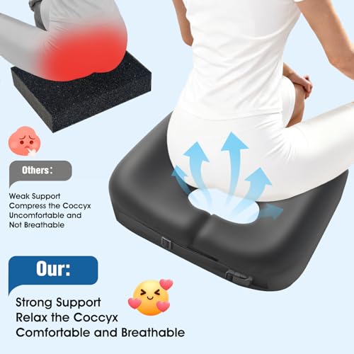 Bed Sore Cushions for Butt - Tailbone Pain Relief Seat Pillow 18x16x4.5in