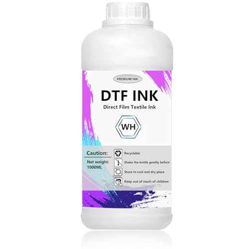 APRONE DTF Ink White 1000ML - Premium Transfer Printer Ink for Printhead ET-8550 L1800 L805 R2400 P400 P800 XP15000 Printers, Heat Transfer Printing Direct to Film T-Shirt Printing