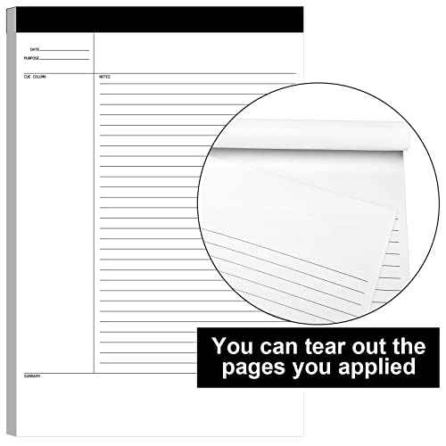 Outus 12 Pack Legal Pads 8.5" x 11.75" 50 Sheets/Writing Notepad, White Note Pads Legal Ruled Writing Notepad for Home Teacher Student College Ruled Office Business