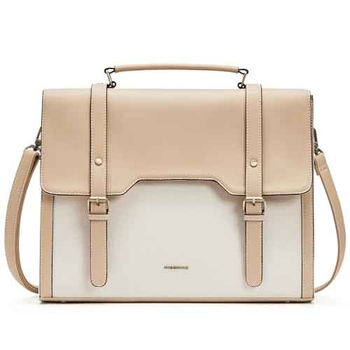 Missnine Laptop Bag 15.6 inch Canvas Messenger Bag for Women Professional Work Bag Shoulder Bag