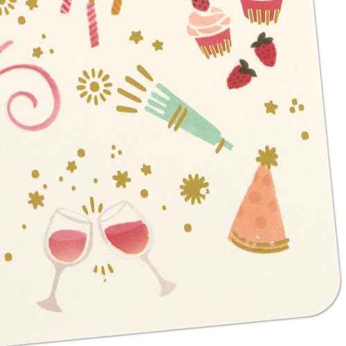 Hallmark Birthday Card for Her (You Deserve the Best, Party Icons) for Sister, Coworker, Friend