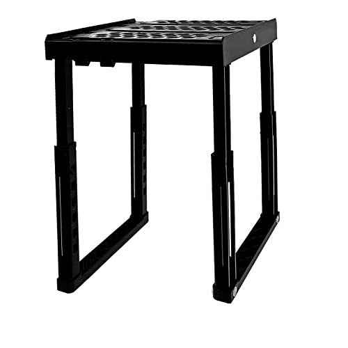 Locker Organizer Shelf£¬ Adjustable Width and Height, Stackable, Ideal Locker Shelf for School, Office, Gym Lockers, or Even Kitchen Cabinets & Under Sink Organization (Black)