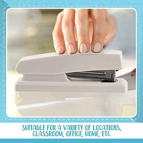 10 Pcs Commercial Desktop Staplers Metal Desktop Stapler with 6000 Staples 25 Sheet Capacity Stapler and Staples Cute Office Stapler Macaron Color Desk Stapler for Home School Office Supplies