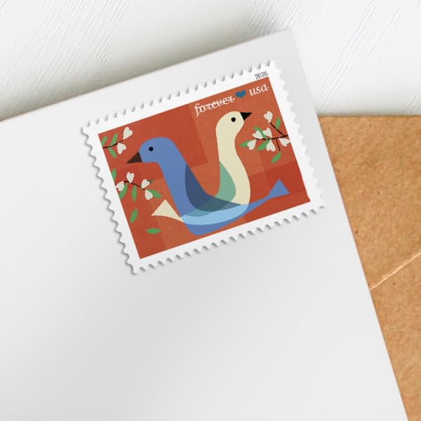 Love 2026 Sheet of 20 Forever First-Class Mail Postage Stamps - USA