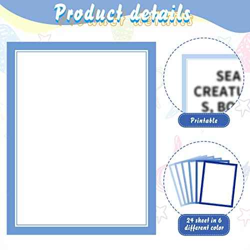 PerKoop 36 Sheets Science Fair Board Poster Boards Supplies 24 Self Adhesive Presentation Subtitles 4 Science Fair Project Titles 8 Personalized Letter Sticker for Classroom(Gradient Blue)