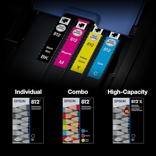 EPSON 812 DURABrite Ultra Ink High Capacity Magenta Cartridge (T812XL320-S) Works with WorkForce Pro WF-7310, WF-7820, WF-7840, WorkForce EC-C7000