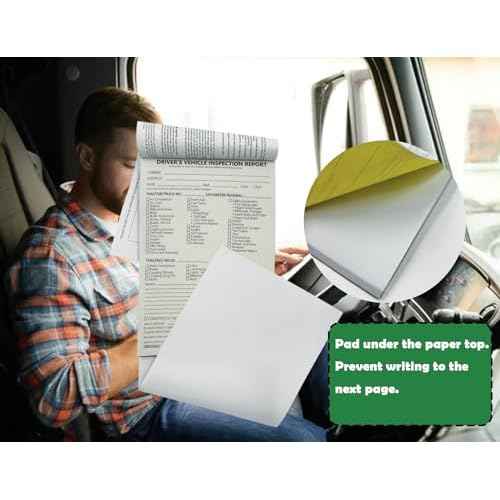 Detailed Driver's Vehicle Inspection Report 10 Pack Book Format, 2-Ply Carbonless, 5.5" x 8.5", 35 Sets of Forms per DVIR Log Book for Truck Drivers,FMCSR Compliant with Easy Tear-Out