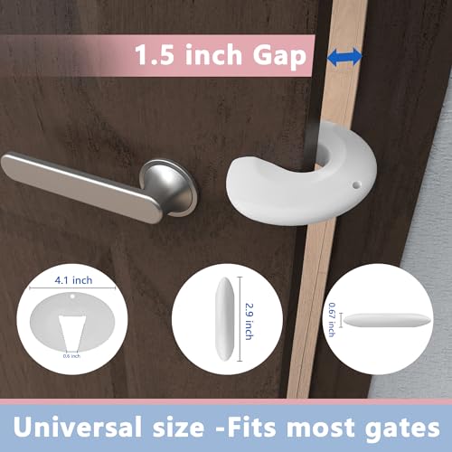 Neobay White Silicone Door Pinch Guard – 2 Pack, Prevents Finger Pinch and Door Slamming