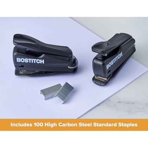 Bostitch Nano Mini Staplers, Black, 2-Pack (1830-2PK)