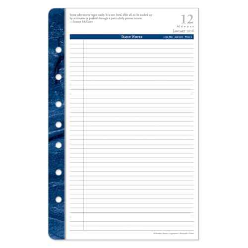FranklinCovey - Monticello Planner Refill | Two Pages Per Day Ring-Bound (Classic, Jan 2026 - Dec 2026)