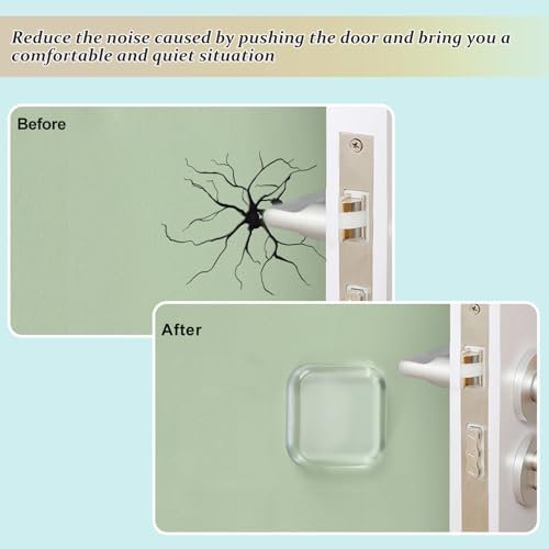 Bovinde Transparent Door Stopper Wall Protector 6 Pack – Self-Adhesive, Shock Absorbent Bumpers